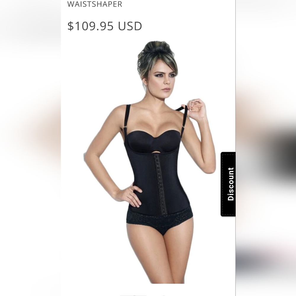 WAIST SHAPERZ SEMI VEST BLACK LATEX WAIST TRAINER